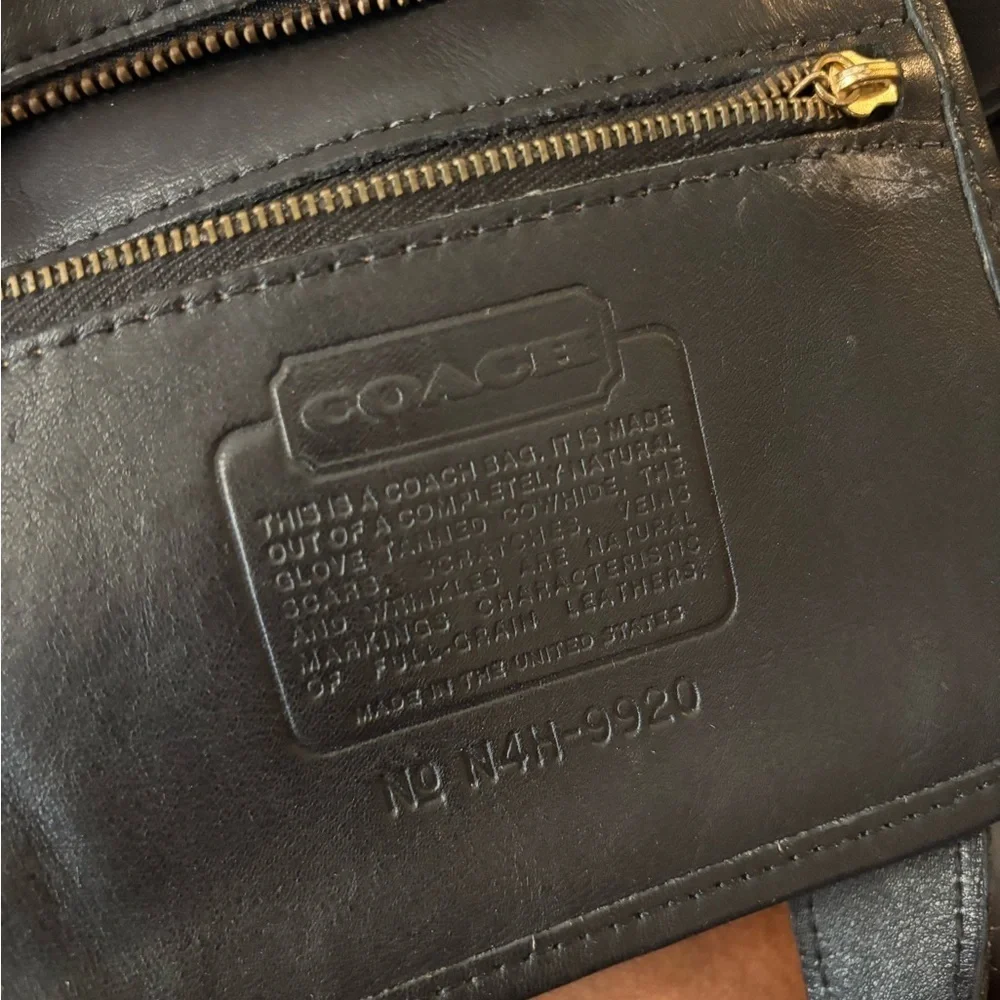COPY - Coach vintage black leather tote handbag